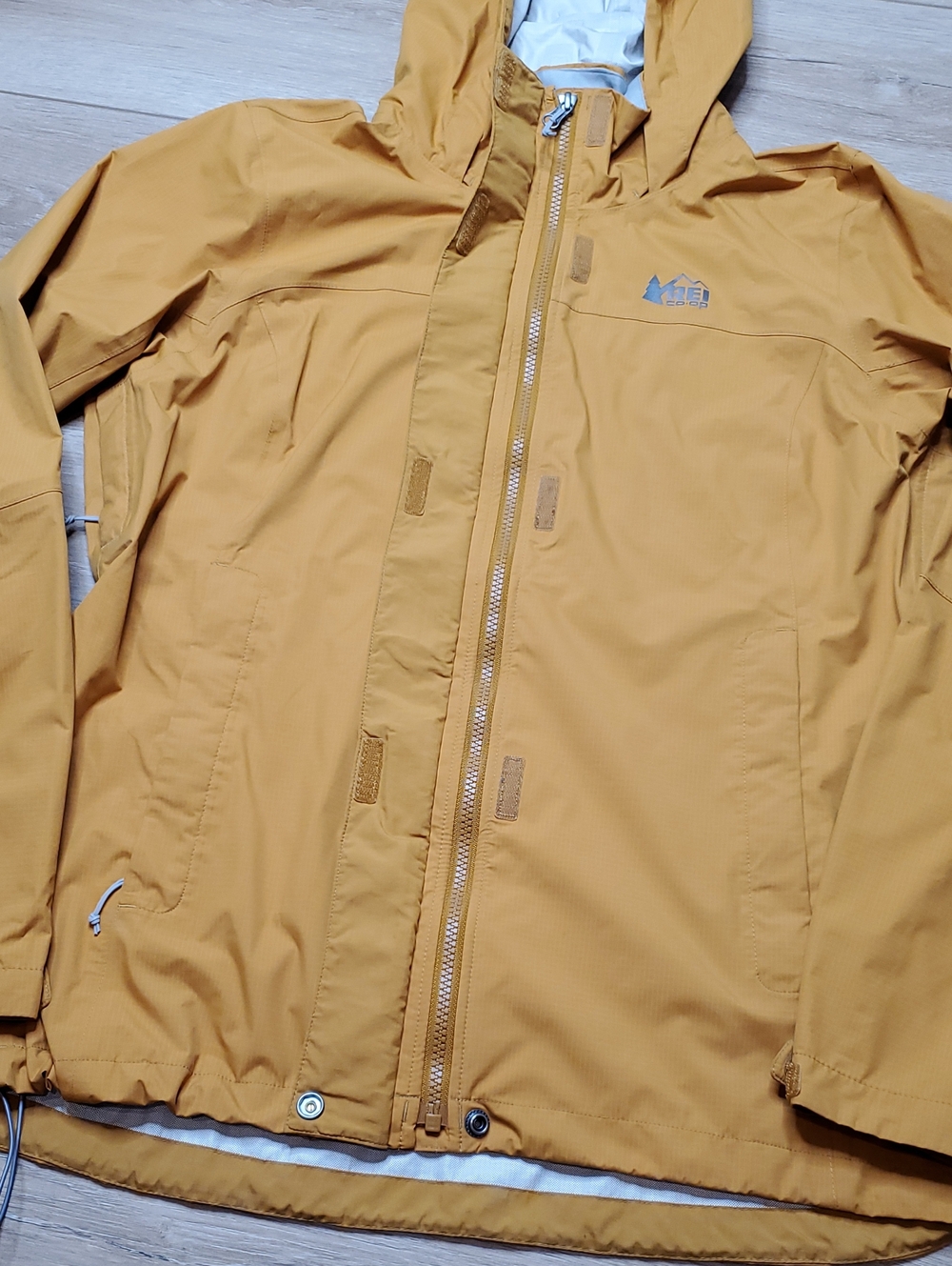 REI Co-op Peak 2.5L Jacket Womens Hooded Rain Windbreaker Outdoor Size Large - Picture 6 of 13